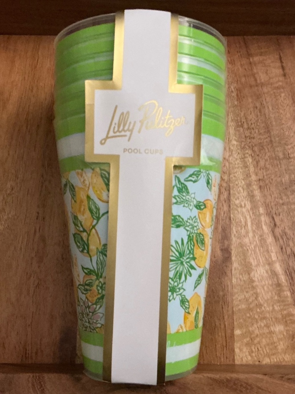 Lilly Pulitzer Pool Cups 6 count 14 ozs.